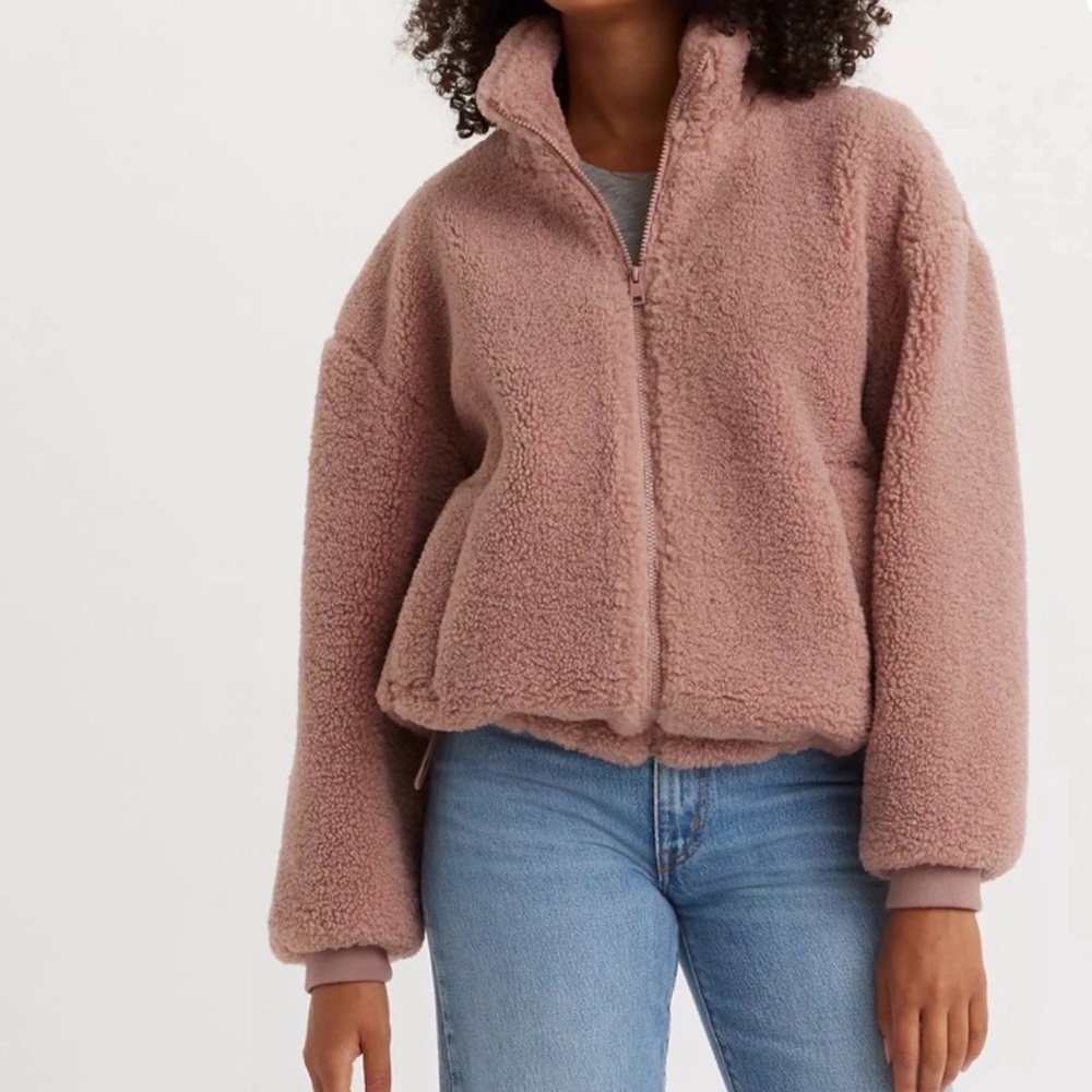 Levi’s Cozy Pink Teddy Sherpa Jacket